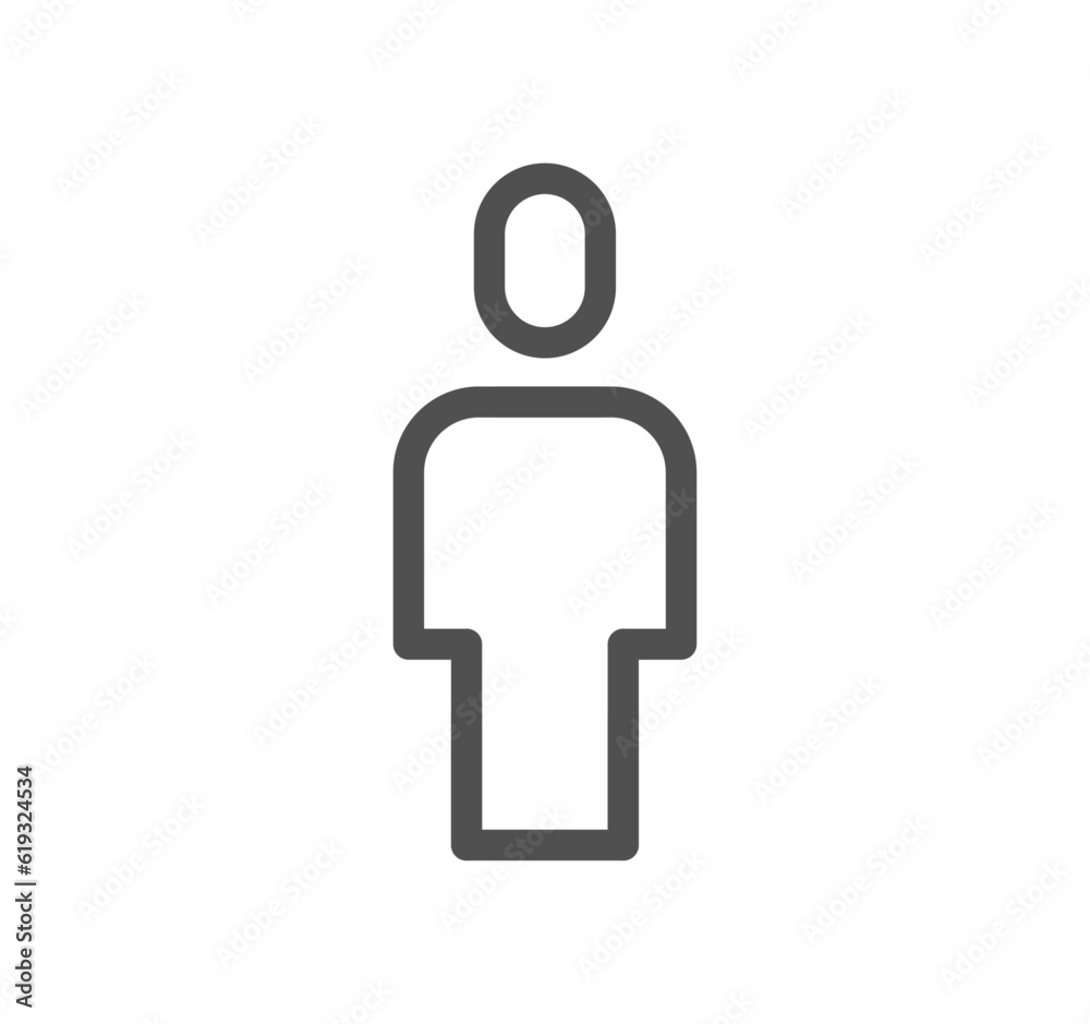People related icon outline and linear vector. People related icon outline and linear vector.