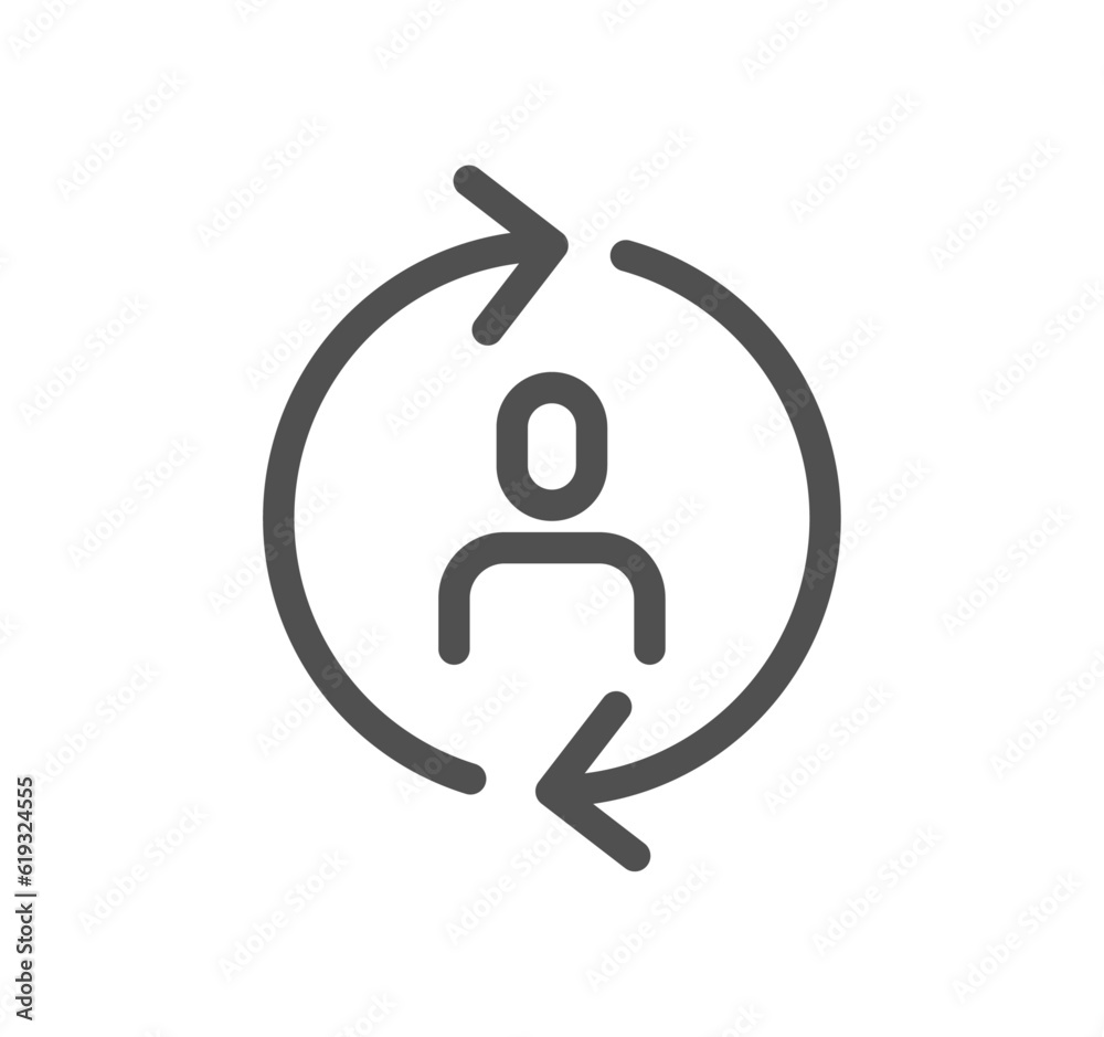 People related icon outline and linear vector. People related icon outline and linear vector.