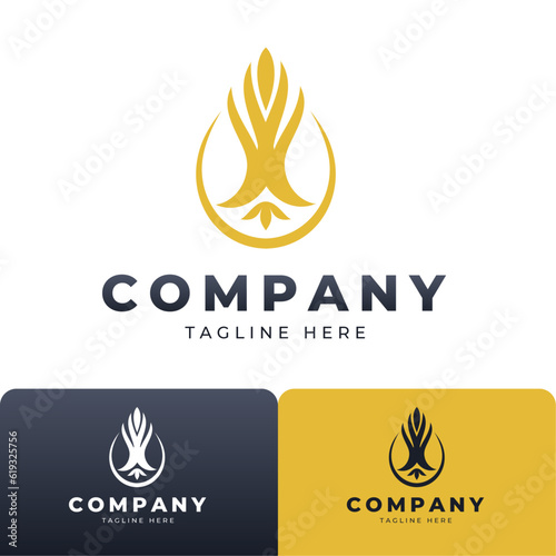 Vector palm oil logo template design vector