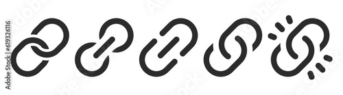 URL link icon Kit. Chain icon Internet. Vector illustration EPS10, transparent background PNG24.
