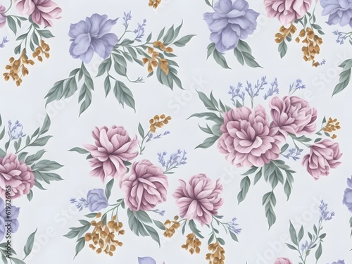 Seamless Cute Floral Background Pattern, Seamless Small Flower Background Pattern