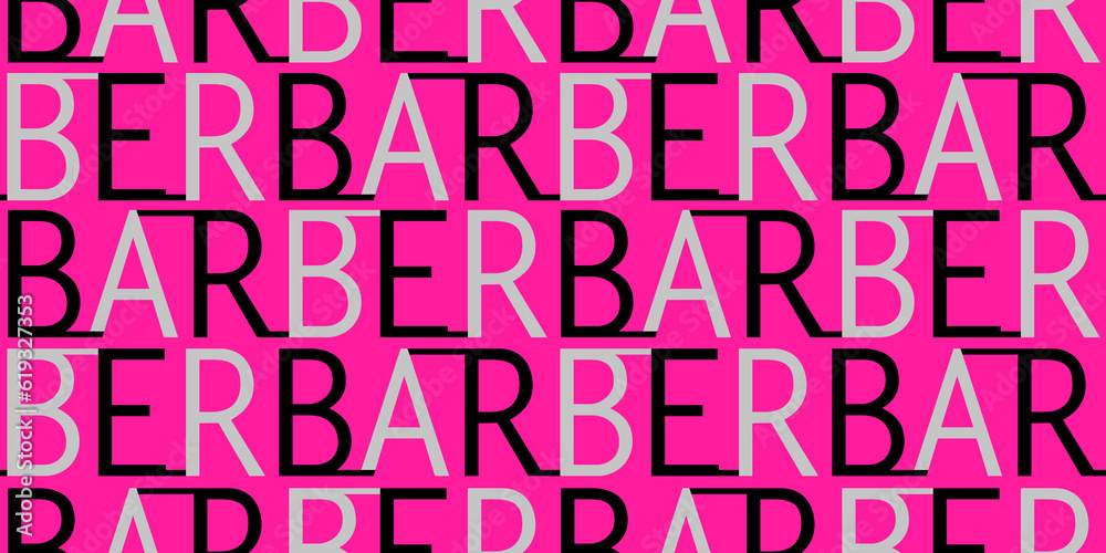 Seamless barber font colorful design pattern illustration. Seamless barber font colorful design pattern illustration.