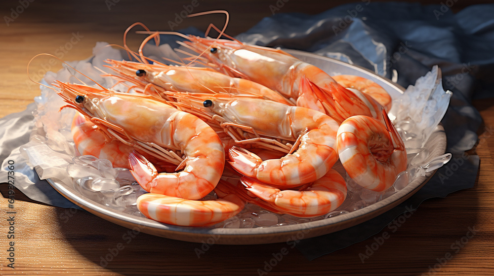 Prawn or Shrimp cuisine. AI Generative Prawn or Shrimp cuisine. AI Generative