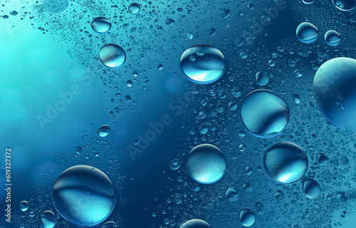 Air bubbles in water. Seamless Water Surface Pattern. Generative AI.