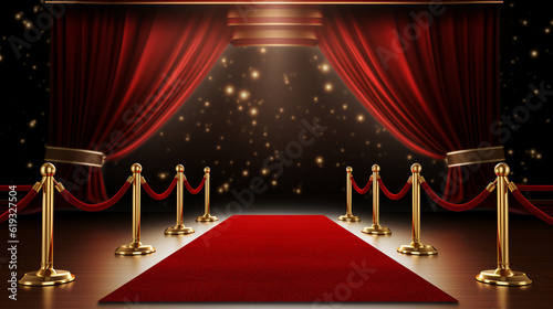 Red carpet concept. AI Generative