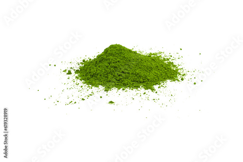 Green matcha tea powder on png.
