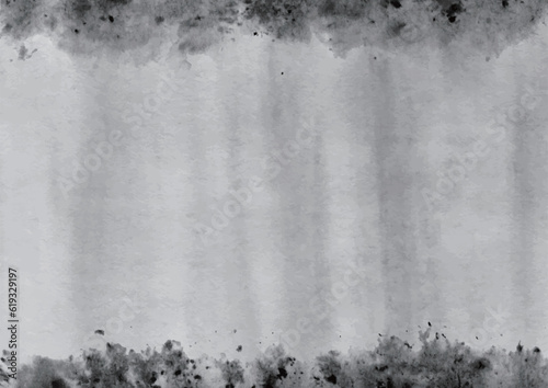 薄墨を塗った背景に上下に濃い墨を乗せた背景-横型