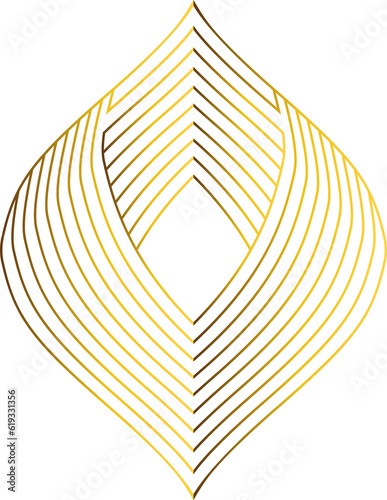 luxury abstract gold floral ornament