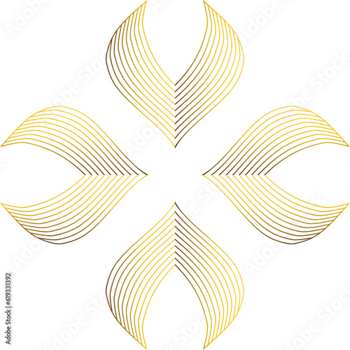 luxury abstract gold floral ornament