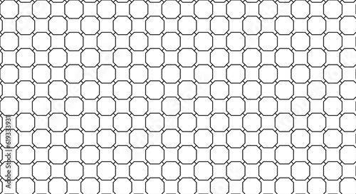 Seamless mosaic interior tile pattern. Standard octagon and X-shape joint tile texture. Digital wallpaper resource.