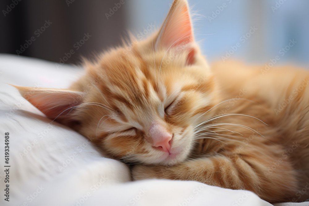 portrait of a cat sleeping