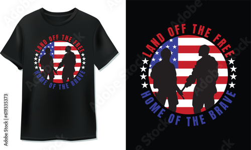 4th July Typography T-shirt Design