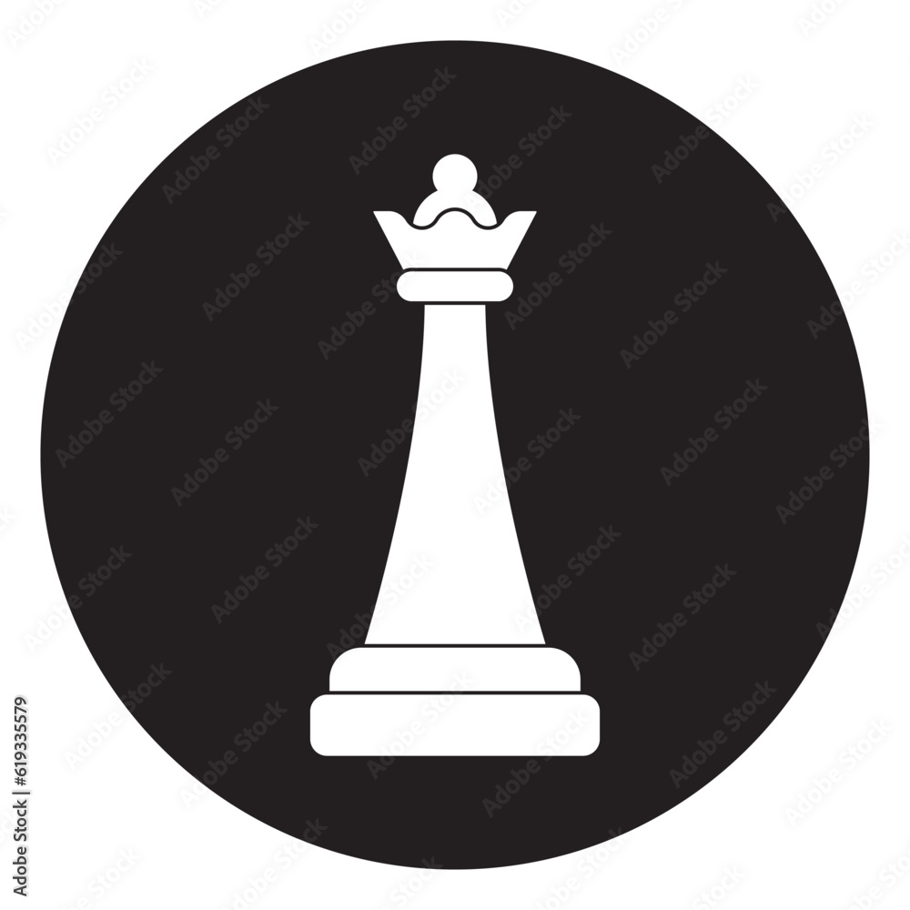 chess icon, queen vector