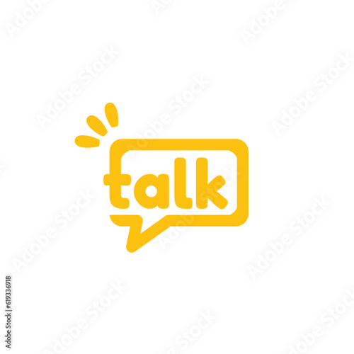 chat balloon or talk logo symbol icon vector template