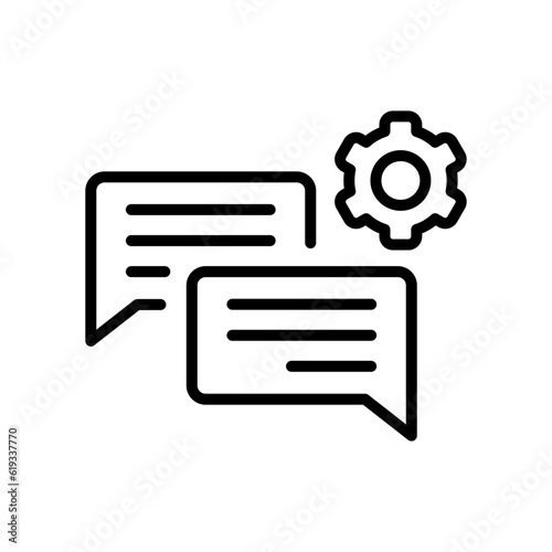 a natural language processing icon in line style
