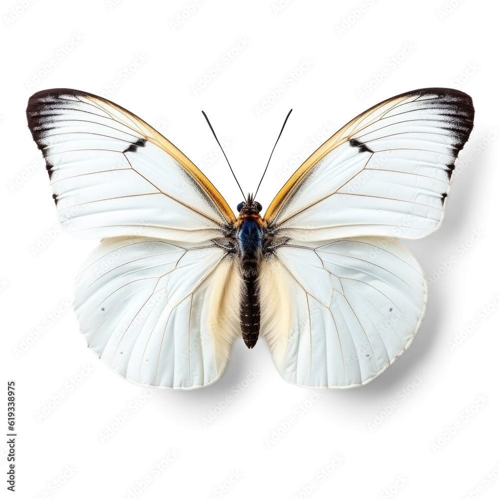 White butterfly isolated on transparent background White butterfly isolated on transparent background