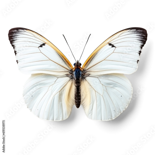 White butterfly isolated on transparent background