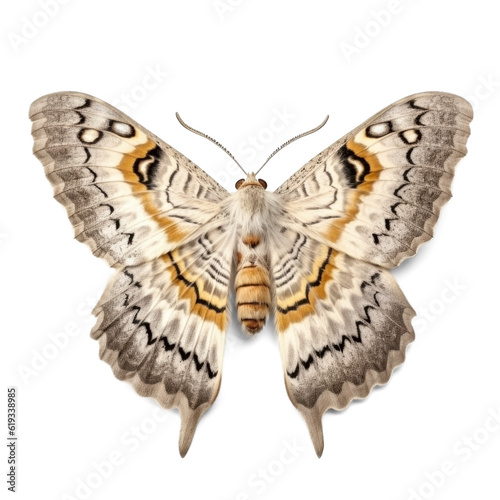 White butterfly isolated on transparent background