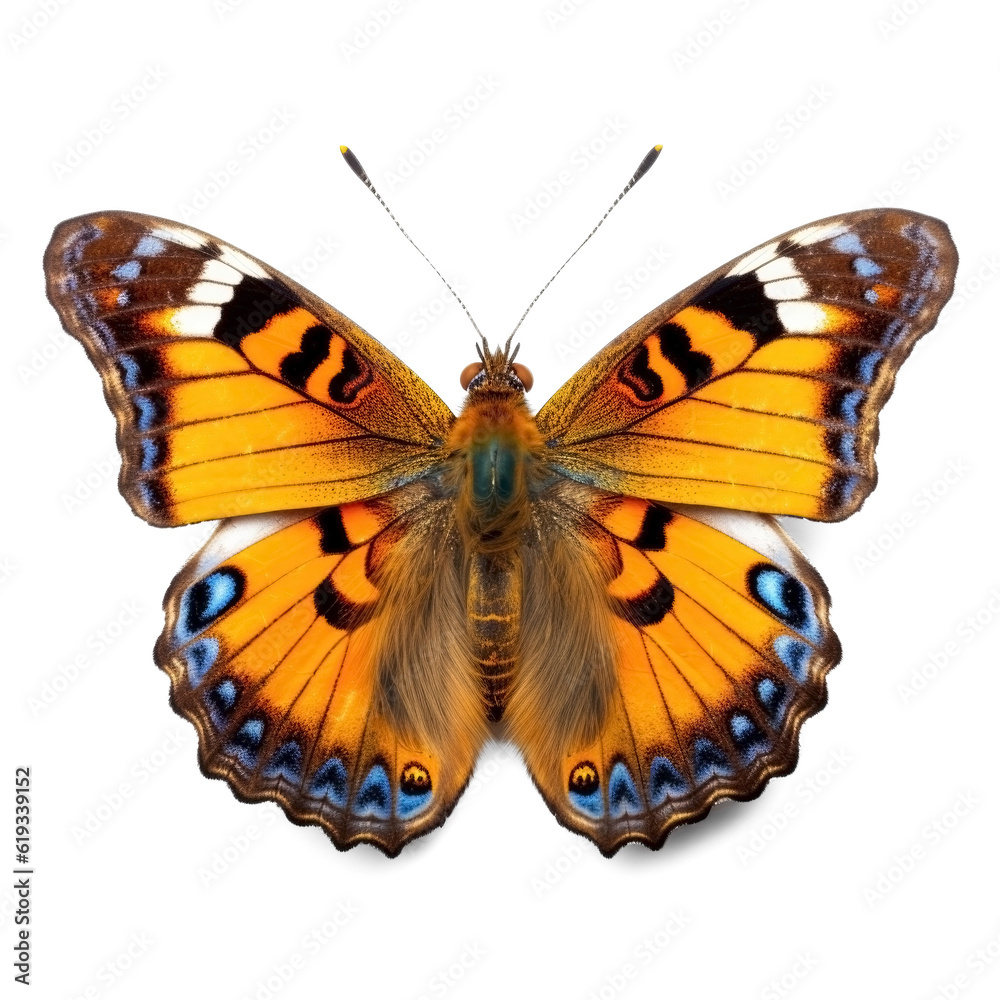 Red vivid butterfly isolated on transparent background Red vivid butterfly isolated on transparent background