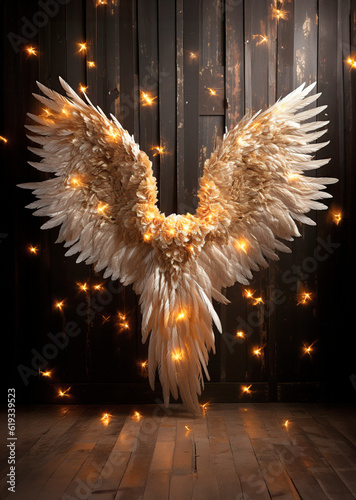 stunning oversized fantasy angel wings