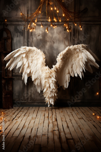 stunning oversized fantasy angel wings