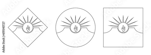 mesa city flag outline set. vector illustration isolated on white background