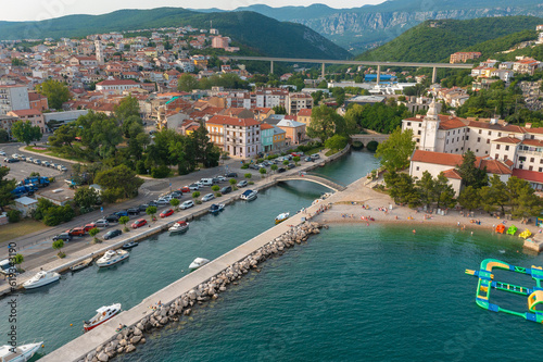 Aerial view of Crikvenica town in Croatia © Goran