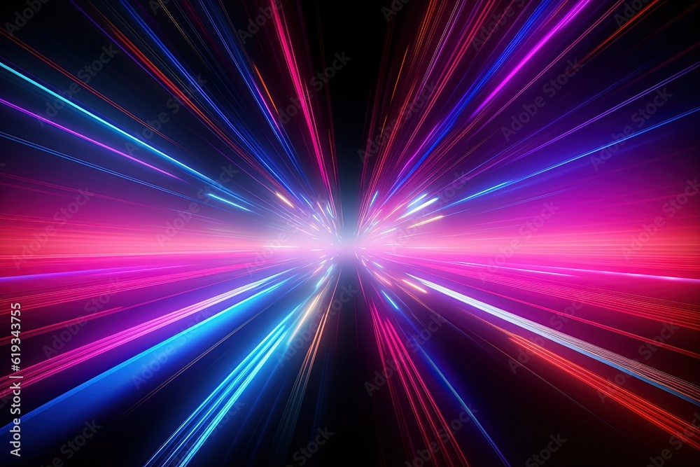 abstract futuristic background with gold PINK blue glowing neon moving high speed wave lines and bokeh lights. Data transfer concept Fantastic wallpaper