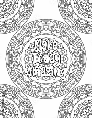 Growth Mindset Coloring sheet, Mandala Coloring Pages for Personal Growth for Kids and Adults