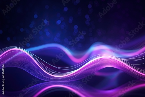 abstract futuristic background with gold PINK blue glowing neon moving high speed wave lines and bokeh lights. Data transfer concept Fantastic wallpaper