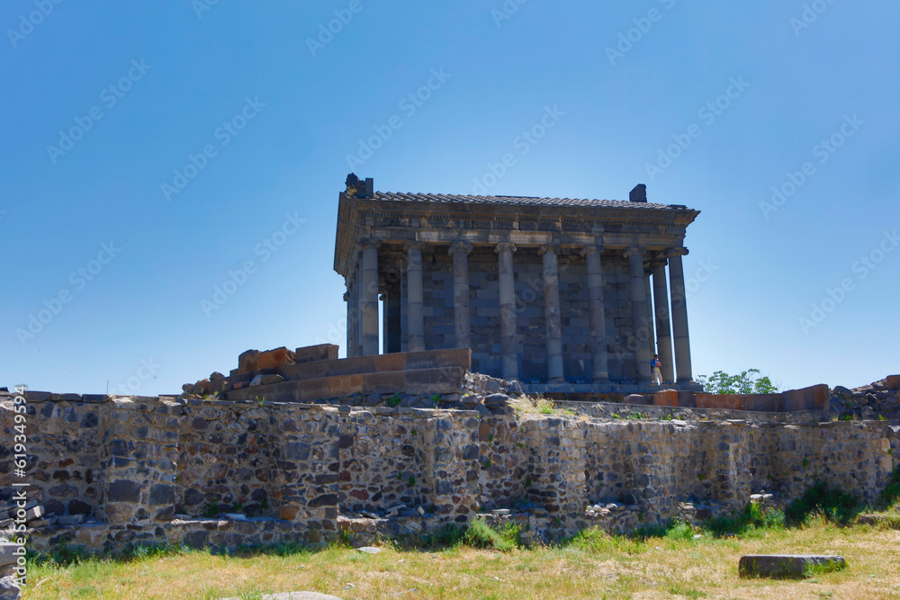 Armenia Ancient temple in Garni on a sunny spring day