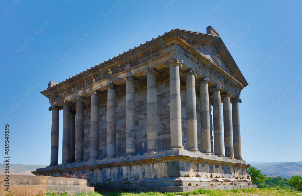 Armenia Ancient temple in Garni on a sunny spring day