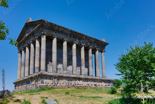 Armenia Ancient temple in Garni on a sunny spring day