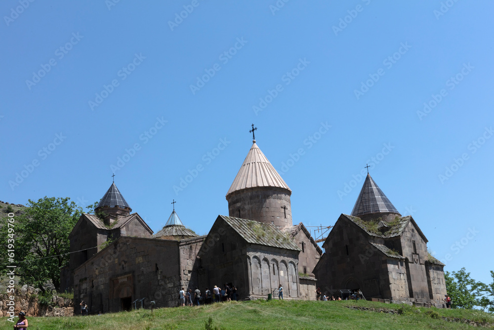 Armenia monastery Goshavank on a sunny spring day