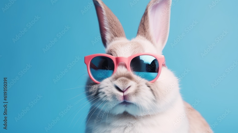 rabbit with glasses