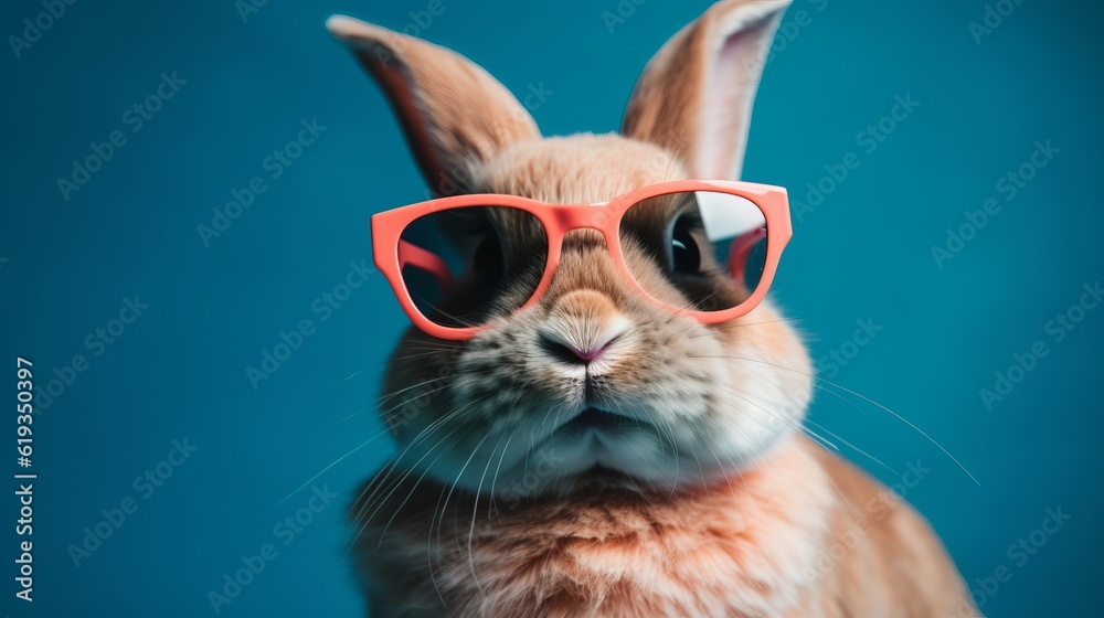 rabbit with glasses
