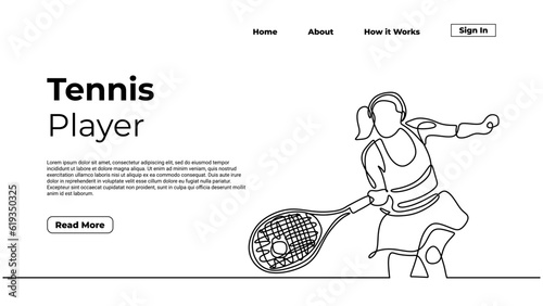 Woman tennis player, contin...