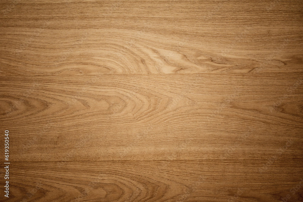 Obraz premium Light brown wooden background. Top view of wooden table. Wood texture background.