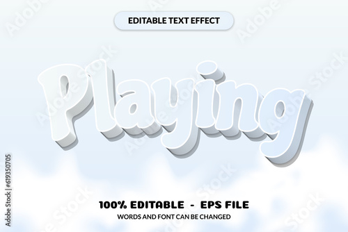 Editable Text Effect Playing Word and Font can Be Changed
