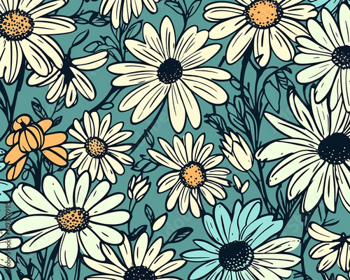 Wallpaper Mural Sunflower Wallpaper & Floral Patterns, Botanical Backgrounds, creative patterns and background Torontodigital.ca