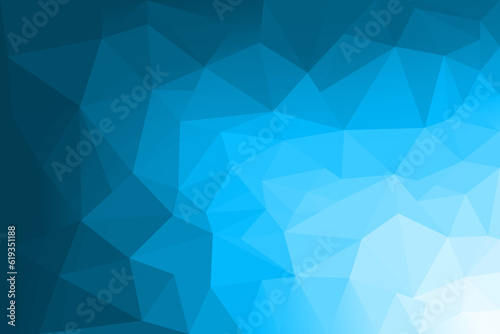 Stylish pattern of blue gradient triangle background. Template for cover, web banner, website, brochure and above copy space