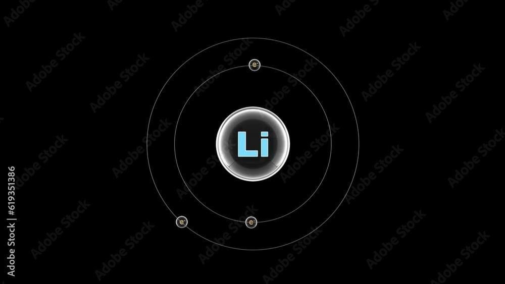 Electrons are separated from lithium and converted into lithium ions Electrons are separated from lithium and converted into lithium ions