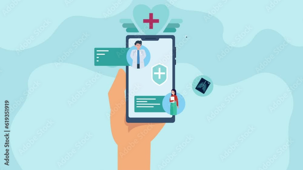 Medical technology and various medical technology icon, 4k animation. Medical technology and various medical technology icon, 4k animation.