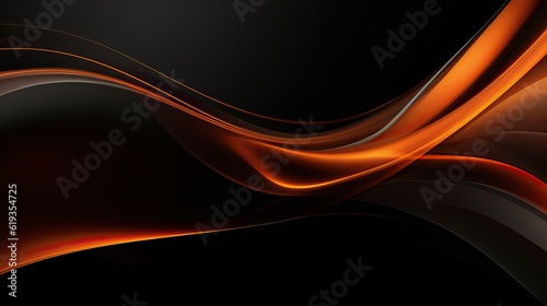 abstract wave pattern background in black orange.