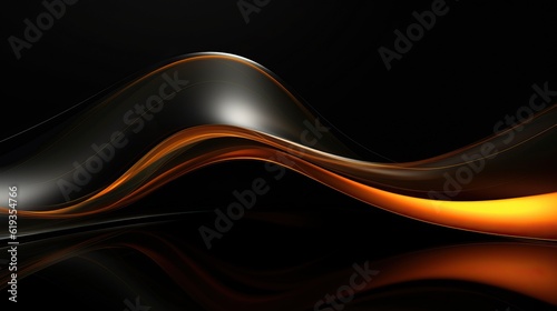 abstract wave pattern background in black orange.