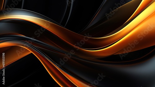 abstract wave pattern background in black orange.