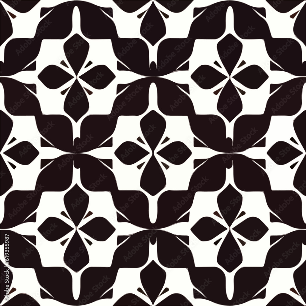 Mesmerizing black and white geometric design resembling a fractal muqarnas. Its seamless pattern lends itself well to fabric, creating an appealing repeating motif. Mesmerizing black and white geometric design resembling a fractal muqarnas. Its seamless pattern lends itself well to fabric, creating an appealing repeating motif.