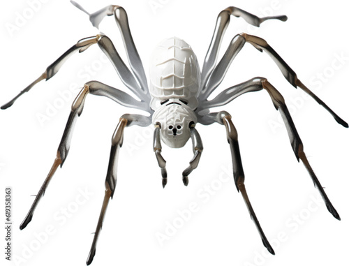 spider in 3d style white background.