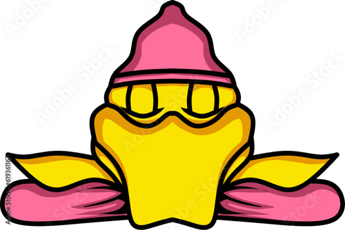 illustration of a sleeping duck on a bolster