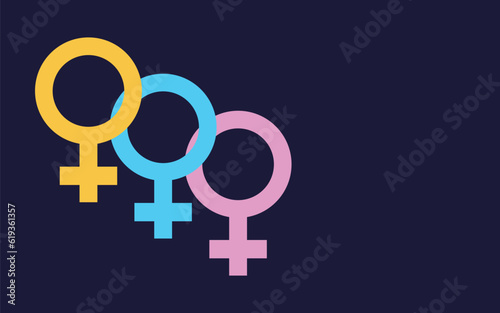 woman feminism symbol  women's right